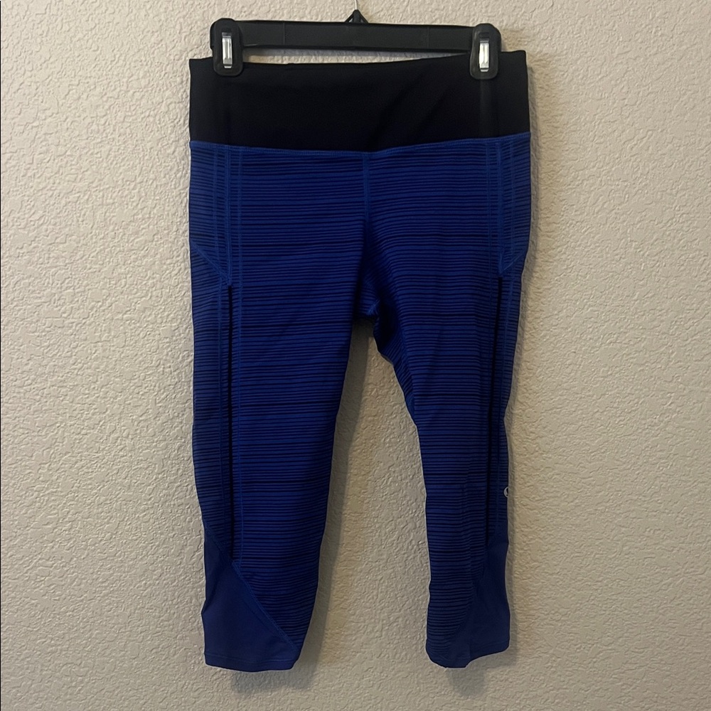 lululemon athletica Kids Black and Blue Leggings